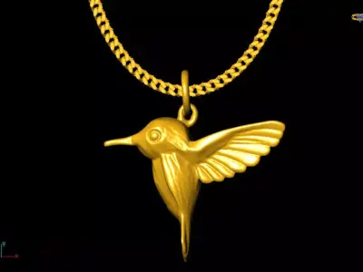 Sparrow pendant charms - one inch pendant 3D print model 3D print model