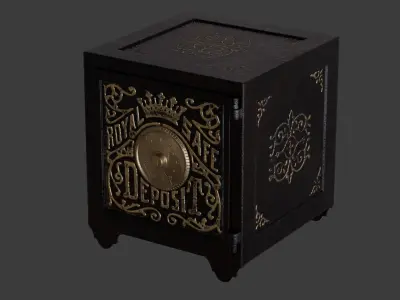 Vintage safe 3D model
