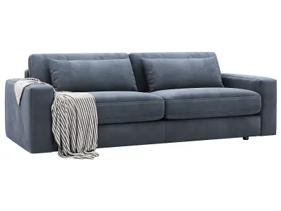 Kipton Wide Arm Nubuck Leather Sofa 268 By Arhaus 3D model