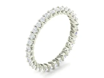 U Shaped Eternity Ring 2 point 1 mm stone size swiss 19 and EU59 3D print model