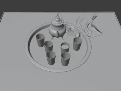 Teapot moroccan 3D model