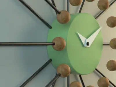 sunburst clock Free 3D model