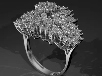 WEDDING RING LUXURY 3D print model