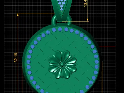 gol dround pendant 3D print model