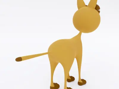 Cat cartoon animal 3d model  3D model