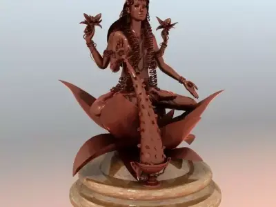 lakshmi sculpture 3D model