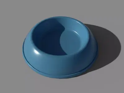 Cat Bowl Low-poly 3D model
