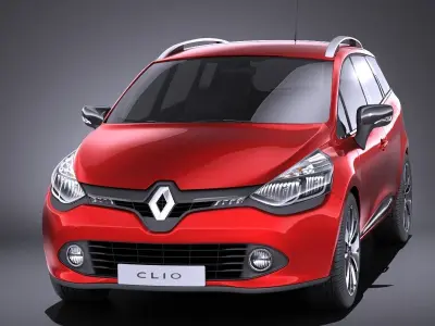 Renault Clio Estate 2015 VRAY 3D model
