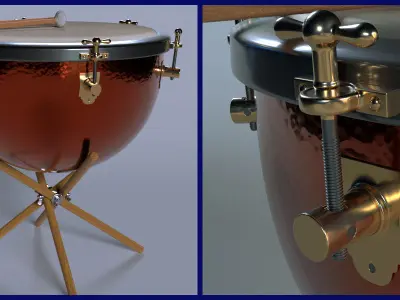 Great symphonic timpani 3D model