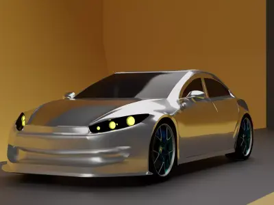 Tesla Vehicle Game ready model Low-poly 3D model