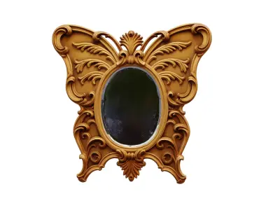 carved frame mirror cnc and 3d printing02 3D print model