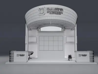  Booth Exhibition Stand a644  3D model