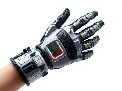 Futuristic Robotic Glove Model Pack Low-poly 3D model