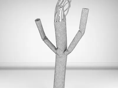 Skydancer balloon stick with face 3D model