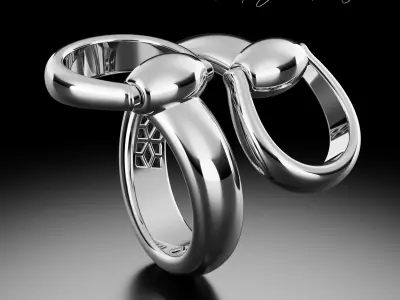 Gold ring 3D print model