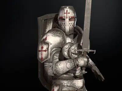 NPC Knight2 Low-poly 3D model