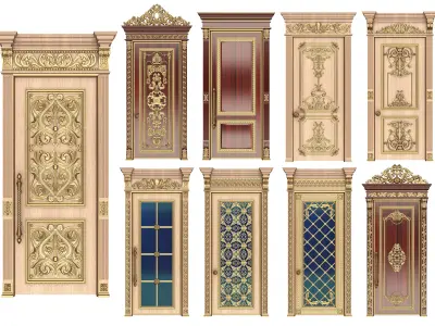 Doors Collection 0303 Low-poly 3D model