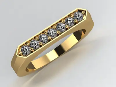 Mens wedding ring 3D print model