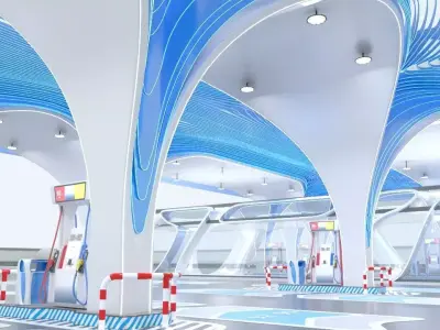 Gas Station 2 3D model