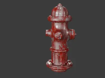 hydrant  Low-poly 3D model