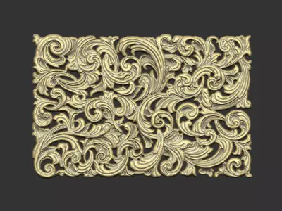 The luxury relief gothic design 3D print model