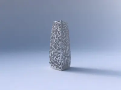 Vase triangle with dense twisted organic lattice 3 3D print model
