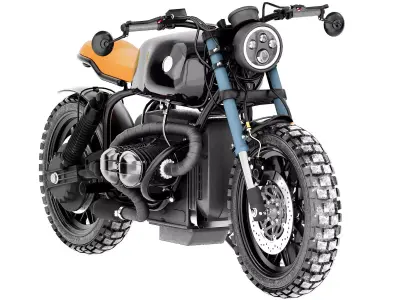 Black Motorcycle 3D model by proart10