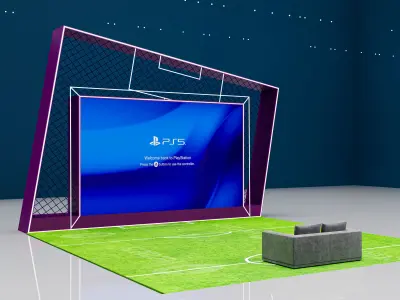 Football Competition Video Game 3D model