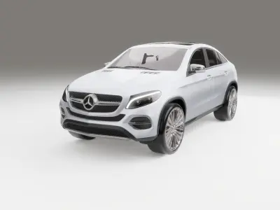 Mercedes-Benz GLE 63 AMG coupe 2022 Low-poly 3D model