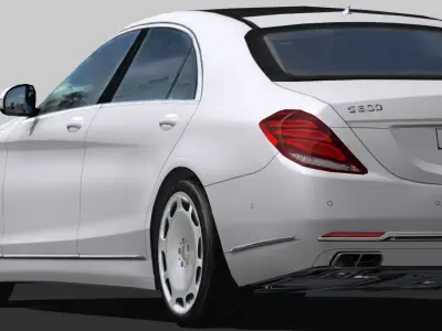 Mercedes Benz S-Guard Low-poly 3D model