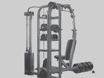 Personal Gym Low-poly 3D model
