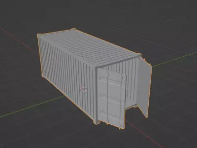 Low Poly Container  Free 3D model