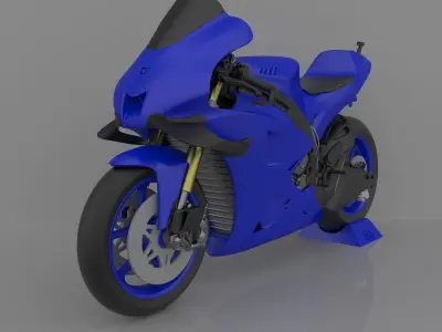 Motorcycle Yamaha YZF-M1 Racing 2020 Ready to Print STL File 3D print model