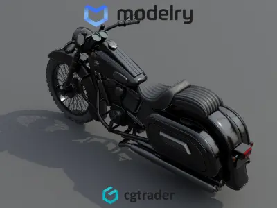 Cruiser Motorcycle 3D model