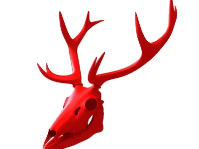 Printable Deer Skull 3D model