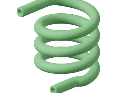 Plastic Spiral Heating Coil Toy 3D model