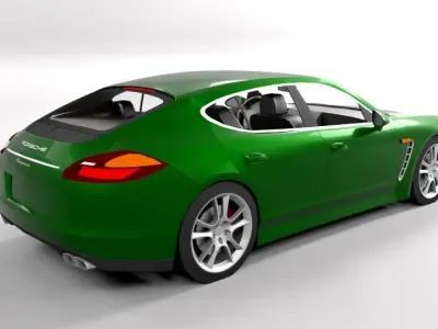 PORSCHE PANAMERA 2011 LOWPOLY Low-poly 3D model