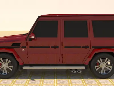 MERCEDES BENZ G550 G-WAGEN SUV  Low-poly 3D model