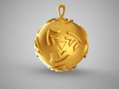 Twisted Sphere Necklace 3D print model