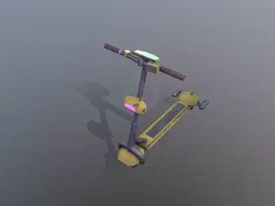 Hover Kick scooter Low-poly 3D model