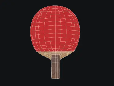 Pingpong paddle Low-poly 3D model