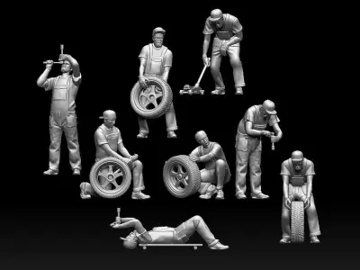 auto repair shop 3D print model