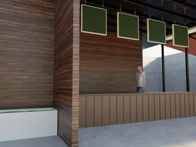 coffee shop Free 3D model 2