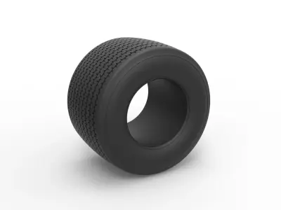 Dirt Sprint racing tire 12 Scale 1 to 25 3D print model