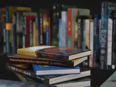 Books and Magazines Low-poly 3D model