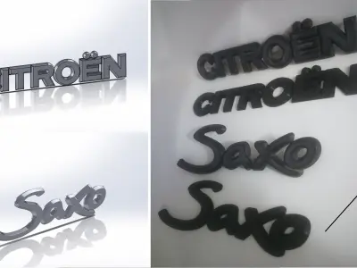 Saxo and citron MONOGRAMME  3D print model