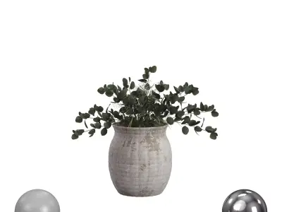 Weathered Handcrafted Terracotta Vase 3D model