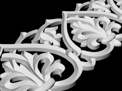 Central decor ornament for furniture 3D model 470