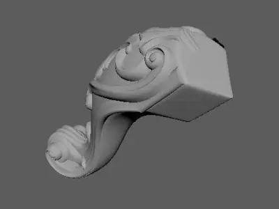 leg High quality 3d models for processing on a cnc machine 3D model