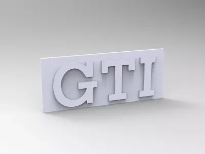 Golf GTI monogramme grille 3D print model